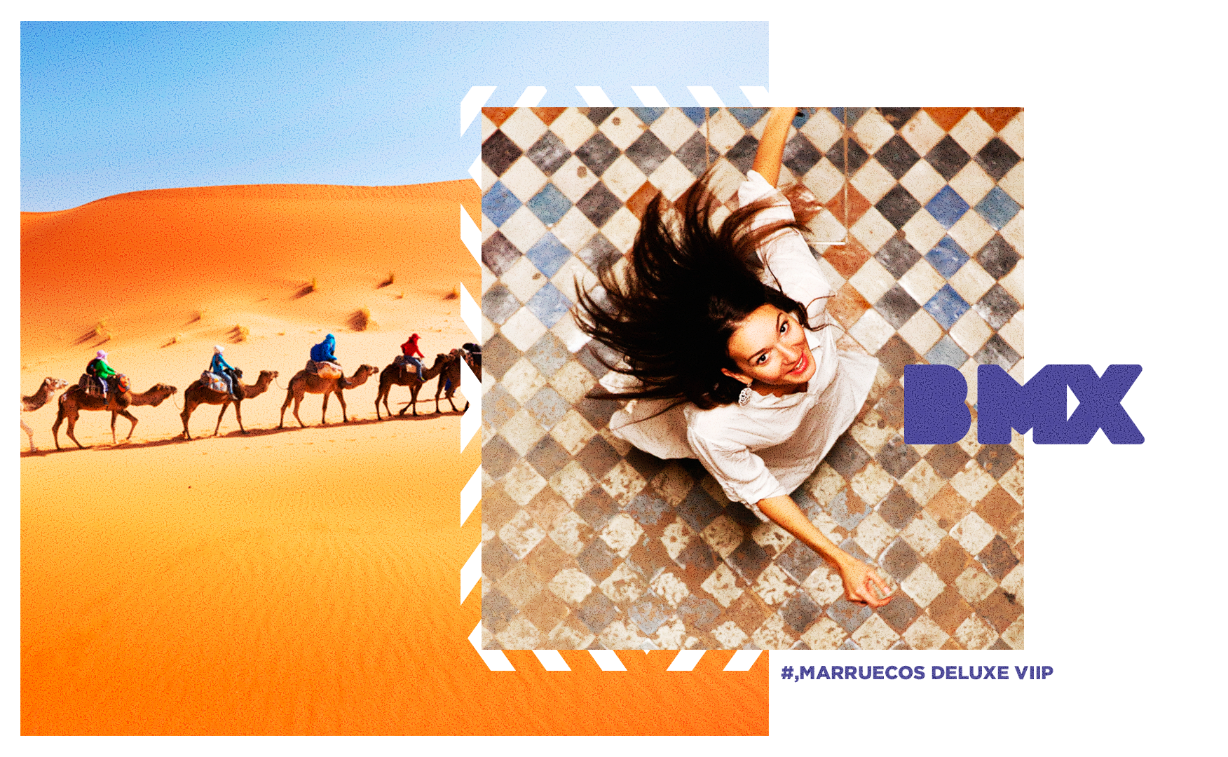 Viaje a Marruecos desierto ofrecidas por México. Dormirás bajo las estrellas, entre dunas y camellos.