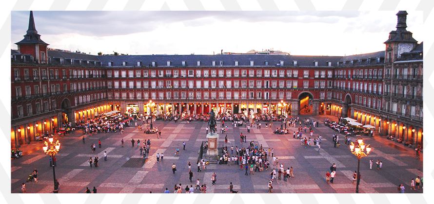 Plaza mayor de Madrid, España
