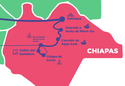 Recorrido de sitios turisticos de Chiapas