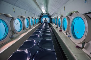 interior del submarino en cozumel