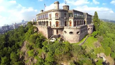 Foto del castillo de chapultepec con Dron